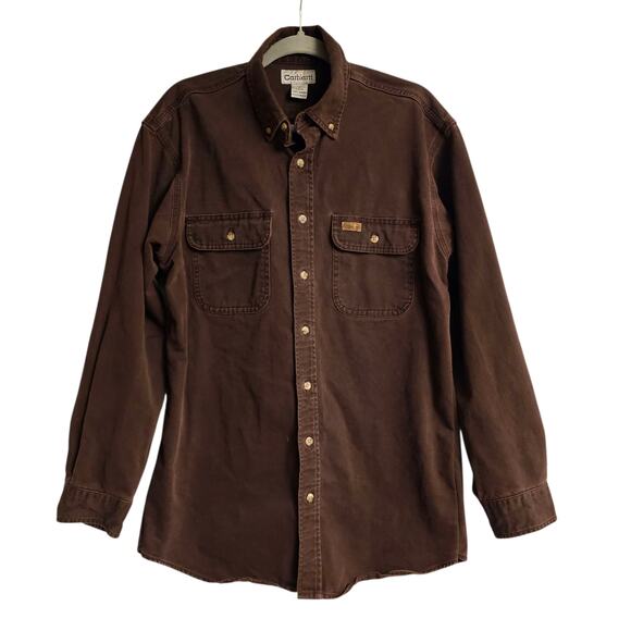 Carhartt Tall Mens Shacket. Brown 100% Cotton Workwear - Picture 1 of 5